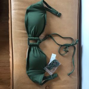 J crew green bandeau top, never worn